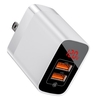 Baseus Mirror Lake Digital Display Dual USB Fast Charge Mobile Phone Charging Head 18W British Plug Charging Head