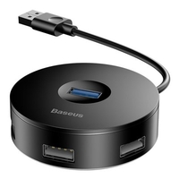 Baseus Round Box HUB Adapter USB 3.0 Ports and 3 USB 2.0 Adapter with Micro USB for Computer USB Splitter