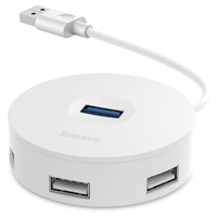 Baseus Round Box HUB Adapter USB 3.0 Ports and 3 USB 2.0 Adapter with Micro USB for Computer USB Splitter