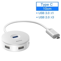 Baseus USB HUB USB 3.0 USB C HUB for MacBook Pro Surface USB Type C HUB USB 2.0 Adapter with Micro USB for Computer USB Splitter