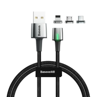 Baseus Zinc Magnetic Data Cable Set with iP+Type-C+Micro Adapter