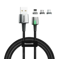 Baseus Zinc Magnetic Data Cable Set with iP+Type-C+Micro Adapter