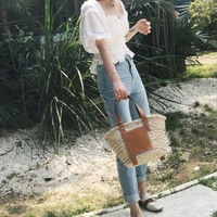 Beach Rattan Bag Women New Elegant Straw Bag Bolsos Mujer De Marca Famosa 2019 Bolso Paja Bolso Playa Designe Luxury Handbags