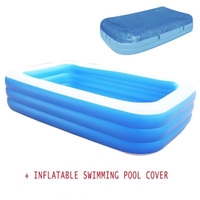 Big Size 305cm Inflatable Pool Swimming Baby Water Play Bath Tub Center Family Paddling Pool Outdoor Environmentally PVC Kids Adult Toys Summer