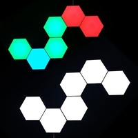BL-01 Creative Wall Lamp Upgrade Version Remote / Touch Dual-use Hexagon Module Colorful Quantum Light 6PCS