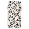 Black and White Contrast Color Butterfly Pattern TPU Material Phone Case Cover Shell for iPhone