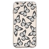 Black and White Contrast Color Butterfly Pattern TPU Material Phone Case Cover Shell for iPhone
