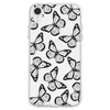 Black and White Contrast Color Butterfly Pattern TPU Material Phone Case Cover Shell for iPhone