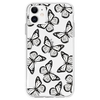 Black and White Contrast Color Butterfly Pattern TPU Material Phone Case Cover Shell for iPhone