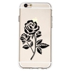 Black Rose Pattern Mobile Phone Case Cover Shell TPU Material for iPhone