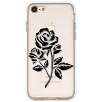 Black Rose Pattern Mobile Phone Case Cover Shell TPU Material for iPhone