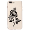 Black Rose Pattern Mobile Phone Case Cover Shell TPU Material for iPhone