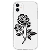 Black Rose Pattern Mobile Phone Case Cover Shell TPU Material for iPhone