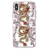 Blooming Plum and Two Dragons Pattern Phone Case Cover Shell TPU Material for iPhone