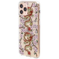 Blooming Plum and Two Dragons Pattern Phone Case Cover Shell TPU Material for iPhone