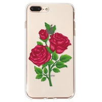 Blooming Rose Pattern Mobile Phone Case Cover Shell TPU Material for iPhone
