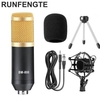 BM-800 Professional Studio Condenser Sound Recording Microphone + Plastic Shock Mount Kit for Recording Braodcasting Singing Recording KTV Karaoke Mic