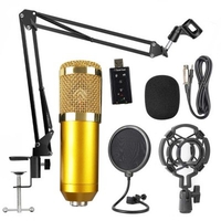 BM800 Professional Condenser Microphone Microphone Audio with Shock Mount Microphone Bracket Sound Computer Recording Set