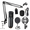BM800 Professional Condenser Microphone Microphone Audio with Shock Mount Microphone Bracket Sound Computer Recording Set