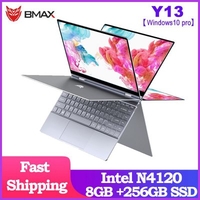 BMAX Y13 Laptop 13.3 inch Notebook Windows 10 Pro 8GB LPDDR4 256GB SSD Intel N4120 Touch Screen Laptops