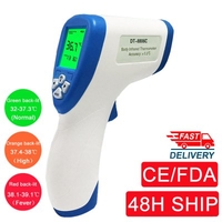 Body Temperature Forehead Non Contact Infrared Thermometer LCD Fever Digital IR Measurement Gun