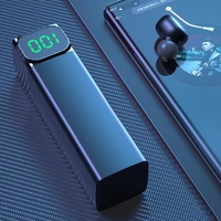 BQC-01 Wireless Bluetooth 5.1 TWS Earbuds Headphone with LED Display Battery Power Sharing Waterproof Sports Earphone 9D Stereo HD Call