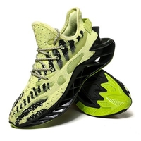 Breathable Casual Platform Sneakers For Men Luminous Shoes Knitted Youth Trend Coconut Shoes New Lace-Up Shock Absorption Shoes