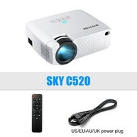 BYINTEK C520 Mini HD Projector Optional Android 10 TV Box 150inch Home Theater Portable LED Proyector for Phone 1080P 3D 4K