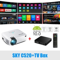 BYINTEK C520 Mini HD Projector Optional Android 10 TV Box 150inch Home Theater Portable LED Proyector for Phone 1080P 3D 4K