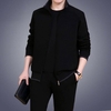 Dad Loaded Movement Of People Long-sleeved Shirt Autumn And Winter Plus Velvet Suit Men And Casual Men