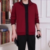 Dad Loaded Movement Of People Long-sleeved Shirt Autumn And Winter Plus Velvet Suit Men And Casual Men