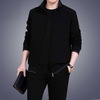 Dad Loaded Movement Of People Long-sleeved Shirt Autumn And Winter Plus Velvet Suit Men And Casual Men