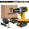 DEKO New Series 12V 16V 20V Cordless Drill Screwdriver Mini Wireless Power Driver 18+1 Torque Settings Lithium-Ion Battery