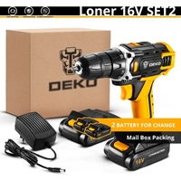 DEKO New Series 12V 16V 20V Cordless Drill Screwdriver Mini Wireless Power Driver 18+1 Torque Settings Lithium-Ion Battery