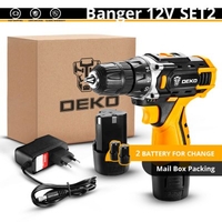 DEKO New Series 12V 16V 20V Cordless Drill Screwdriver Mini Wireless Power Driver 18+1 Torque Settings Lithium-Ion Battery