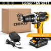 DEKO New Series 12V 16V 20V Cordless Drill Screwdriver Mini Wireless Power Driver 18+1 Torque Settings Lithium-Ion Battery