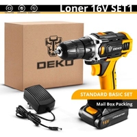 DEKO New Series 12V 16V 20V Cordless Drill Screwdriver Mini Wireless Power Driver 18+1 Torque Settings Lithium-Ion Battery