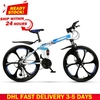DHL Fast Delivery Folding Bicycle 27 30 Variable Speed Mountain Bike Tire Road Bike Frame size 26 inch Product Unisex Resistance