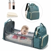 Diaper Backpack With Changing Bed 3 In 1 Travel Bed Multifunctional Foldable Baby Bed Waterproof big space for baby