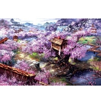 DIY Cardboard Jigsaw Puzzles Painting Scenery Assembled Educational Home Decoration 50 * 70cm Wall Charts