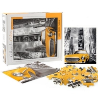 DIY Cardboard Puzzle New York Map Jigsaw Puzzle Painting Building Home Decoration 50 * 70cm Wall Charts