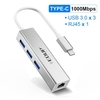 EDUP USB C HUB 1000Mbps 3 Ports USB 3.0 Type C HUB USB to Rj45 Gigabit Ethernet Adapter for MacBook Laptop Computer Accessories