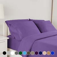 Egyptian Comfort 1800 Count 6 Pieces Ultimate Bedding Sheet Set Deep Pocket