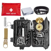 Emergency Survival Kit Survival Gear First Aid Kit SOS Tactical Tool Flashlight with Molle bag Suitable for Camping Adventure