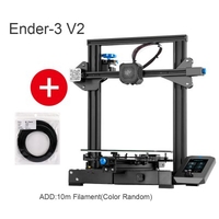 Ender-3 V2 3D Printer Kit Updated Self-Developed Silent Mainboard Creality 3D Smart Filament Sensor Resume Printing.