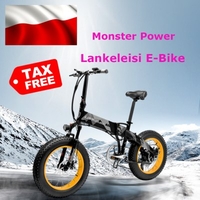 EU Free Shipping Lankeleisi X2000plus Mini Folding Electric Bicycle 48V 500W Fat Tire Urban Electric Bike