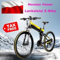 EU Free Shipping Lankeleisi XT750 Folding Electric Bicycle 48V 400W Sports 26 Inch Tire Off Road Electric Mountain Bike
