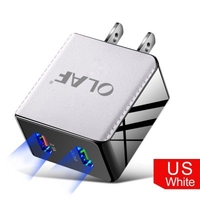 EU/US Plug Dual USB Charger Quick Charge 3.0 For Phone Adapter for Huawei Mate 30 Tablet Portable Wall Mobile Charger Fast Charger