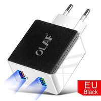 EU/US Plug Dual USB Charger Quick Charge 3.0 For Phone Adapter for Huawei Mate 30 Tablet Portable Wall Mobile Charger Fast Charger