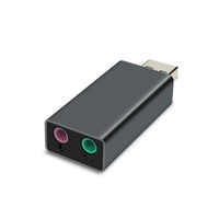 External USB Sound Card Type-C to Headphone 3D Stereo USB Audio Adapter Free drive Sound Card for Mac OS X Windows